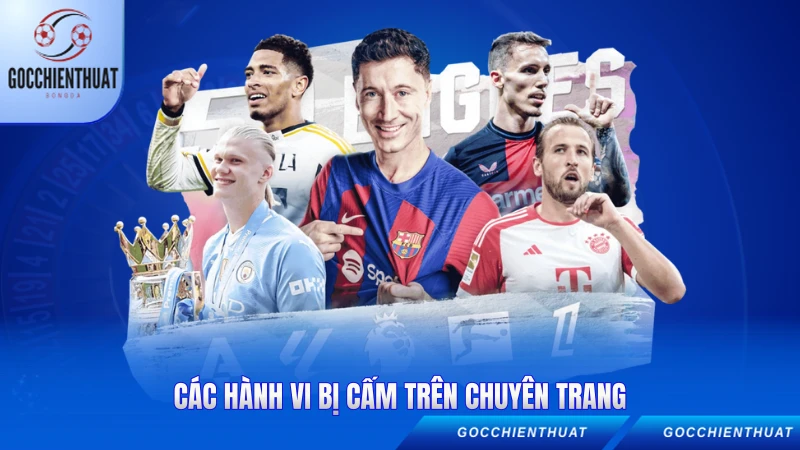 Các hành vi bị cấm trên chuyên trang