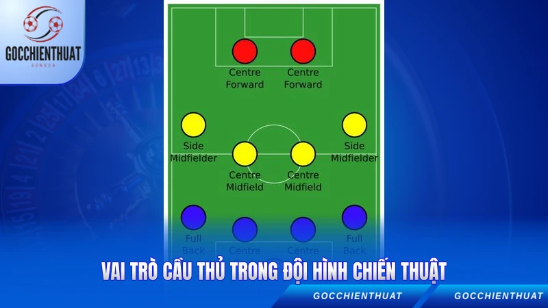 Vai trò cầu thủ trong đội hình chiến thuật